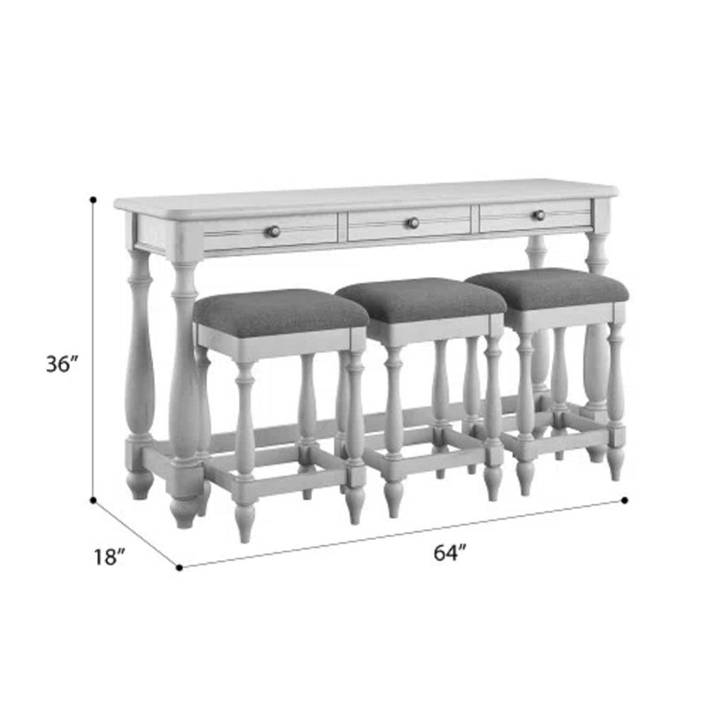 Laurel Foundry Modern Farmhouse Townsel 63.5'' Solid Wood Console Table and Stool Set & Reviews ...